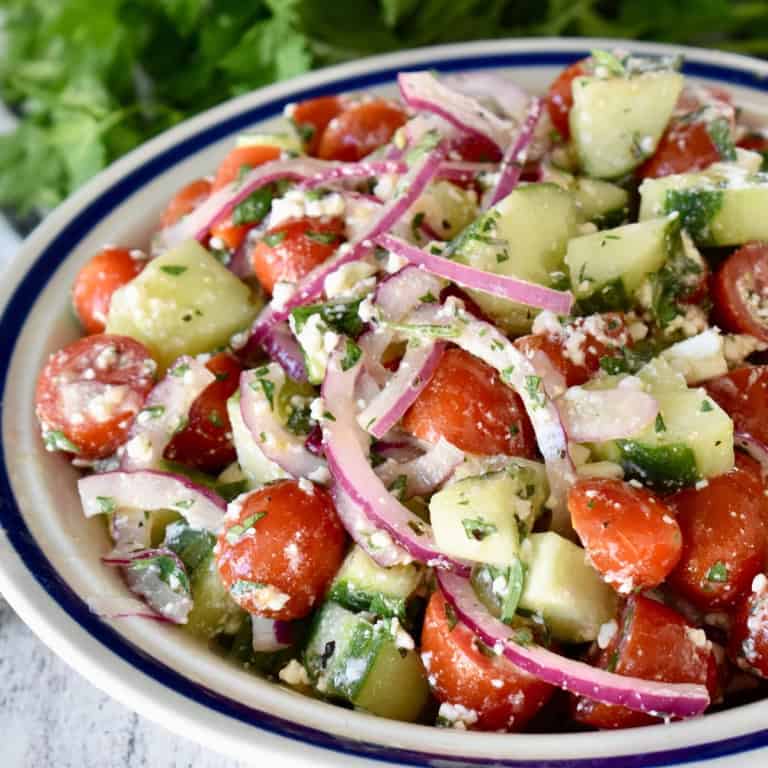 Cucumber Tomato Feta Salad recipe.
