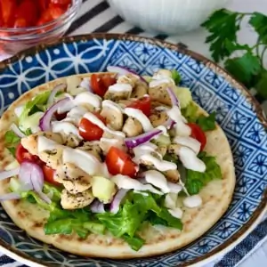 Greek Chicken Pitas recipe.