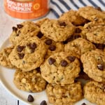 Pumpkin oatmeal chocolate chip cookies recipe.